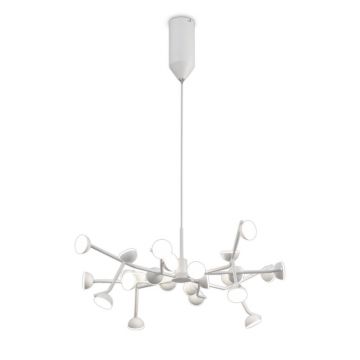 Lustra LED design modern ADN alb Medium