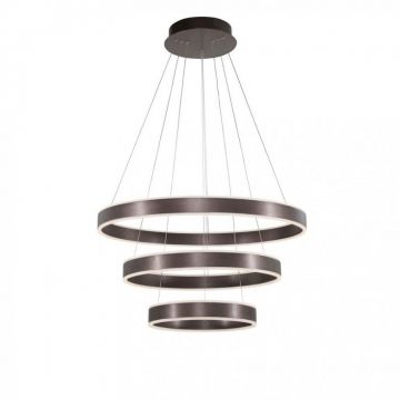 Lustra LED dimabila design modern Ã˜80cm Nador III Coffee