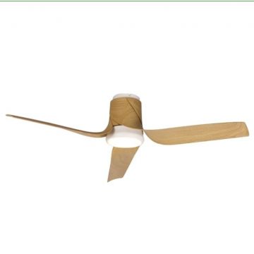 Lustra LED, Ventilator cu telecomanda, USHUAIA aspect lemn MA-8719