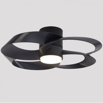 Lustra LED, Ventilator minimalist cu telecomanda, ROSE negru MA-8706