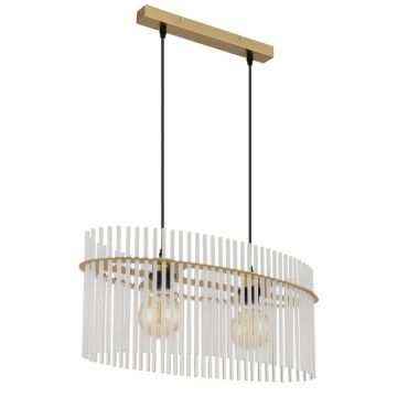Lustra suspendata, Metal Auriu Mat, Sticla Opaca, GORLEY 15698H3M GL