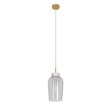 Pendul design modern Nora auriu/ marmura alba