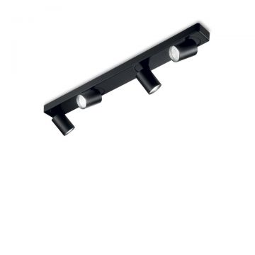 Plafoniera cu 4 spoturi directionabile RUDY PL4 NERO 229072 IDL