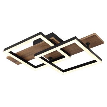 Plafoniera LED design slim JEFFRY aspect lemn 67350-16 GL