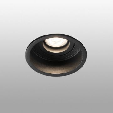 Rama Spot incastrabil tavan fals IP44 HYDE Black orientable round 40119
