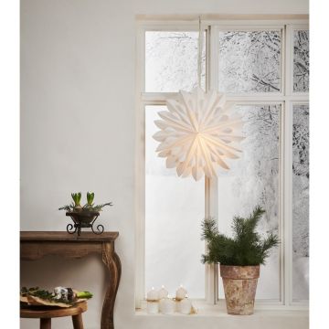 Decorațiune pentru Crăciun Star Trading Clipp, alb, ø 60 cm