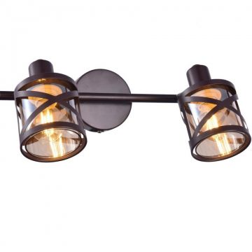 Aplica 2 spoturi design industrial metalica galben de chihlimbar OBERON 5336 RX