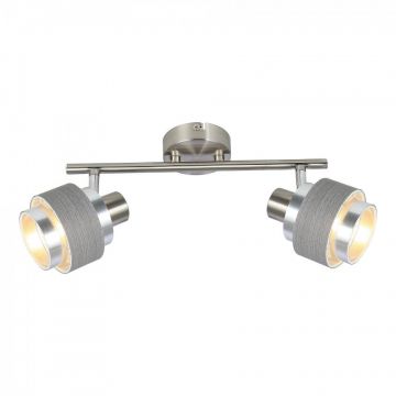 Aplica 2 spoturi design modern BASIL crom satin 5380 RX