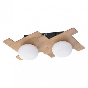 Aplica 2 spoturi design scandinav nordic NORWOOD maro fag 6918 RX