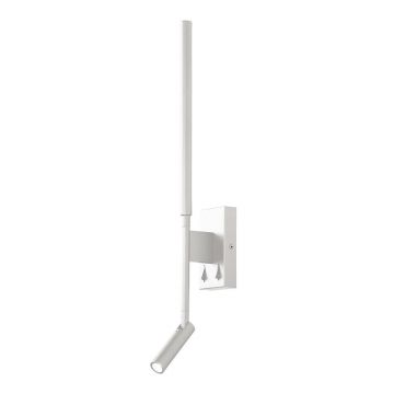 Aplica cu reader LED design liniar minimalist TORCH alba