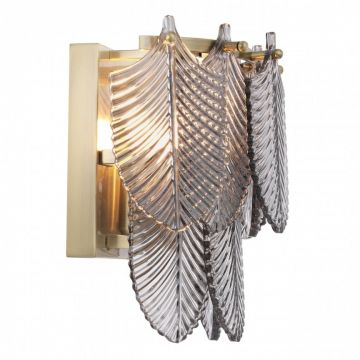 Aplica de perete eleganta design LUX Verbier, sticla fumurie 114424 HZ