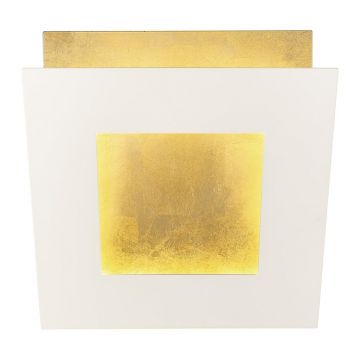 Aplica de perete LED design ambiental DALIA 40x40cm, alb/ auriu