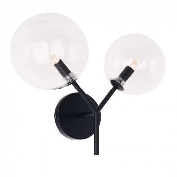 Aplica design industrial, minimalist Lollipop 2L negru W0277 MX