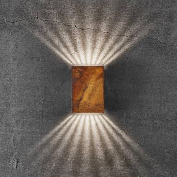 Aplica LED exterior cu iluminat up/down IP54 Fold 10 corten 2019041038 NL