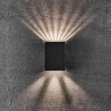 Aplica LED exterior cu iluminat up/down IP54 Fold 10 negru 2019041003 NL