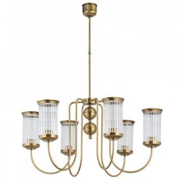 Candelabru 6 brate design clasic din alama OLZANO