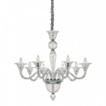 Candelabru elegant cu 8 brate BRIGITTA SP8 TRASPARENTE 199382 IDL