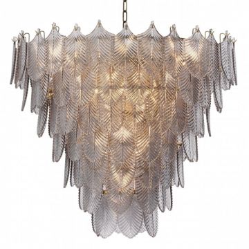 Candelabru elegant design LUX Verbier L, sticla fumurie 113900 HZ