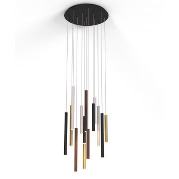 Lustra cu 14 pendule LED design modern minimalist CALA multicolor