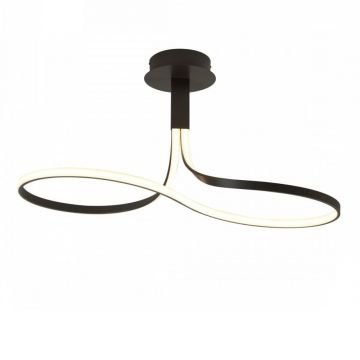 Lustra LED dimabila design modern NUR maro oxid