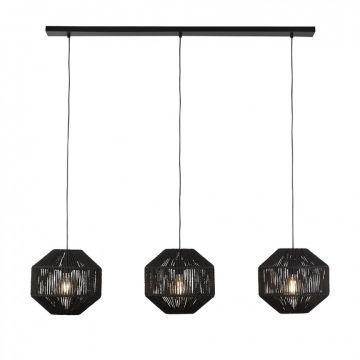 Lustra modena cu 3 pendule Wicker 11201-3BK SRT