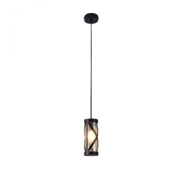 Pendul design industrial metalic galben de chihlimbar OBERON 5338 RX
