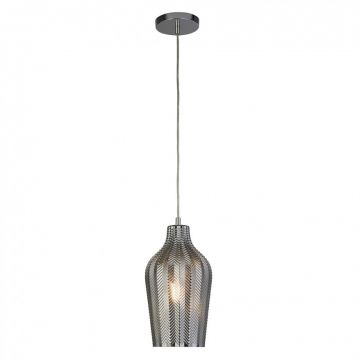 Pendul sticla deco stil modern Chevron fumuriu 3451SM SRT