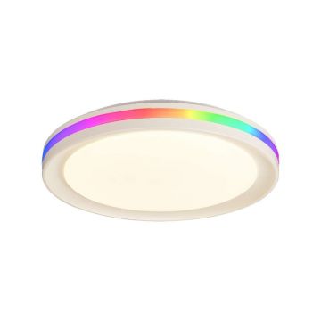 Plafoniera LED RGB dimabila cu telecomanda GAMER alba