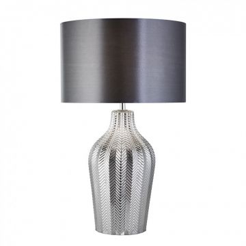 Veioza / Lampa eleganta stil modern Chevron gri/fumurie EU3452SM SRT