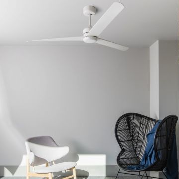 Ventilator de tavan cu telecomanda design modern NUU alb