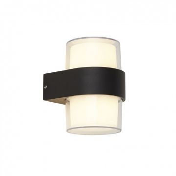 Aplica LED moderna pentru iluminat exterior ambiental Outdoor 25123-2BK SRT