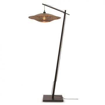 Lampadar din bambus Bali M negru, 60cm BALI/F/AD/B/6015/BN