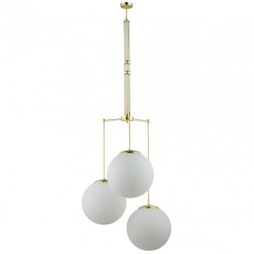 Lustra 3 brate moderna realizata manual Artu Glass