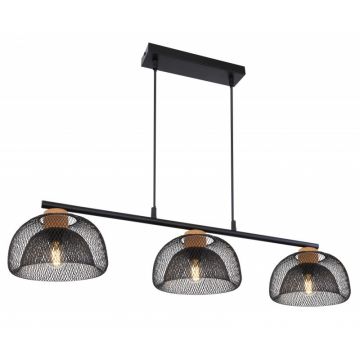 Lustra cu 3 surse de iluminat design modern VITIANO negru 15393-3 GL