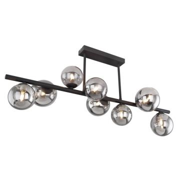 Lustra cu 9 surse de lumina design modern RIHA fumurie 56133-9D GL