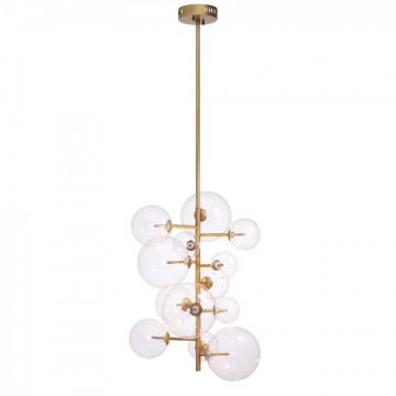Lustra design LUX cu 13 surse de lumina Ezra alama antic 114372 HZ
