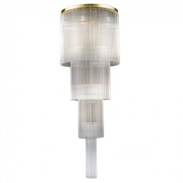 Lustra design LUX diametru 60cm din alama decorata cu sticla Filago