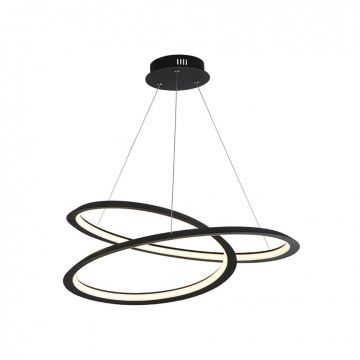 Lustra LED suspendata design modern circular SWIRL 51871-1BK SRT