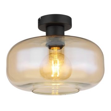 Plafoniera design modern Giuseppe negru, chihlimbar