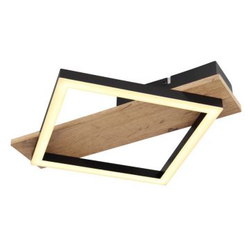 Plafoniera LED design industrial Lea negru, maro 40cm