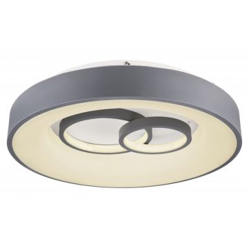 Plafoniera LED dimabila cu telecomanda design modern MAVY alb/gri 48416-50R GL