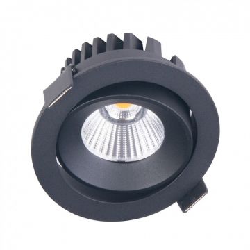 Spot LED directionabil, incastrabil tavan fals / plafon IP65 CYKLOP negru H0095 MX