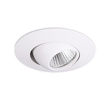 Spot LED directionabil incastrabil tavan fals YUCA ROUND TILTED alb H0104 MX