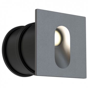 Spot LED incastrabil iluminat trepte scara exterior, IP44 Via Urbana gri MYO022-L3GR
