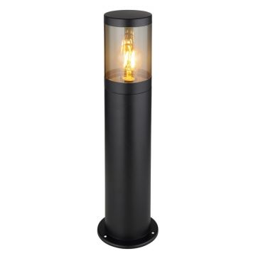 Stalp mic pentru exterior design modern IP44 Xeloo negru, fumuriu