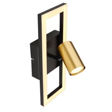 Aplica LED cu spot design modern Marrie negru, alama