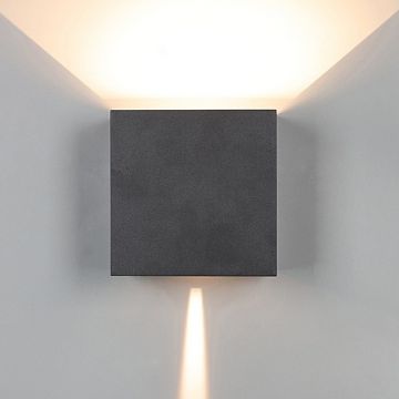 Aplica LED de perete iluminat exterior ambiental IP65 DAVOS XL negru