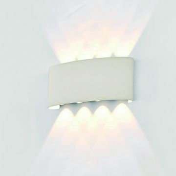 Aplica LED iluminat exterior ambiental IP54 ARCS alba