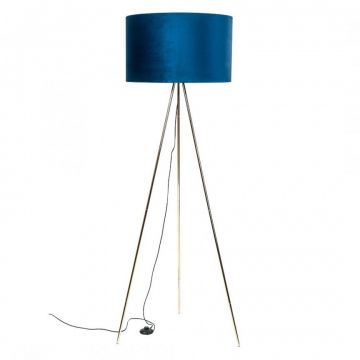 Lampadar cu trepied design modern INGA auriu/ albastru H06-GD-BL ZL
