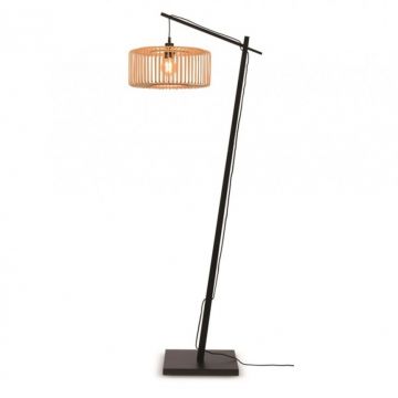 Lampadar eco din bambus Bromo S negru/ natur, 40x18cm